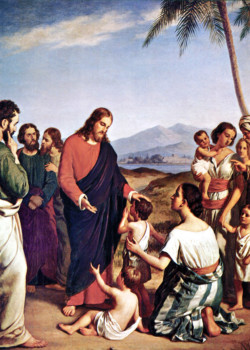 Jesus Blesses the Children by Andreas Hunaeus Jesus Blesses the Children by Andreas Hunaeus