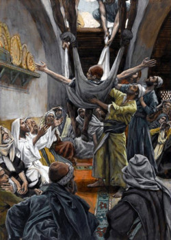 The Palsied Man Let Down through the Roof by James Tissot The Palsied Man Let Down through the Roof by James Tissot