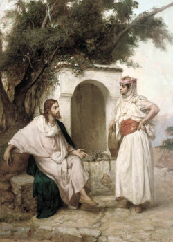 Christ and the woman of Samaria by Jean Raymond Hippolyte Lazerges Christ and the woman of Samaria by Jean Raymond Hippolyte Lazerges