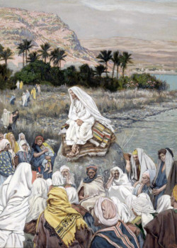 Jesus Teaching On The Seashore by James Tissot Jesus Teaching On The Seashore by James Tissot