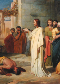 Jesus Healing the Leper by Jean-Marie Melchior Doze Jesus Healing the Leper by Jean-Marie Melchior Doze