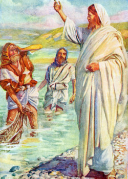 He calls Peter and Andrew by Harold Copping He calls Peter and Andrew by Harold Copping