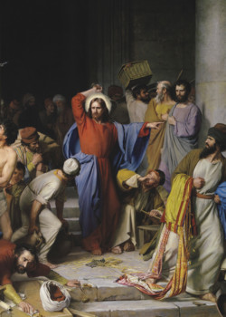Jesus Clears the Temple by Carl Bloch Jesus Clears the Temple by Carl Bloch
