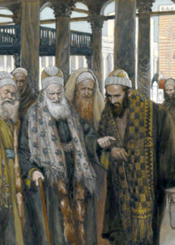 The Chief Priests Take counsel together by James Tissot The Chief Priests Take counsel together by James Tissot
