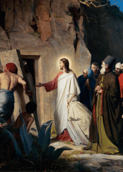 Jesus raising Lazarus by Carl Bloch Jesus raising Lazarus by Carl Bloch
