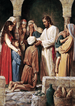 Christ healing the blind man by Del Parson Christ healing the blind man by Del Parson
