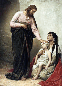 Jesus healing the sick by Gabriel Max Jesus healing the sick by Gabriel Max