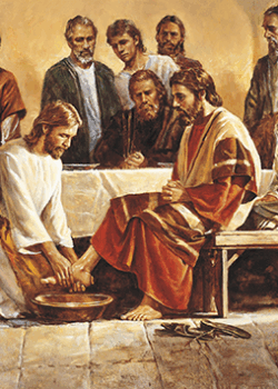 Jesus washing apostles feet by Del Parson Jesus washing apostles feet by Del Parson