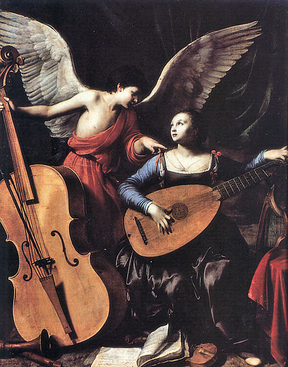 St Cecilia with an Angel by Carlo Saraceni