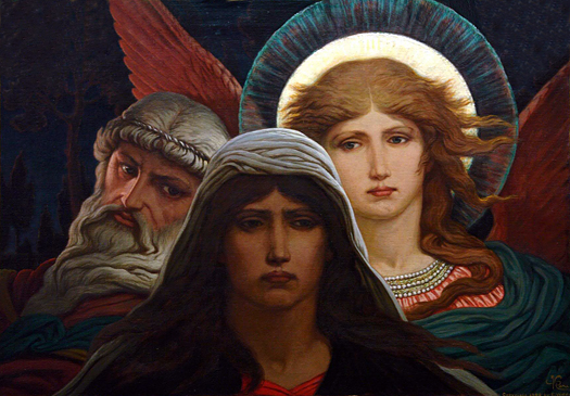 The Sorrowing Soul between Doubt and Faith by Elihu Vedder