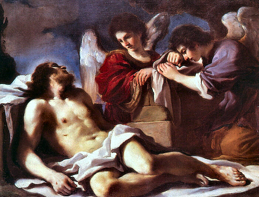 Angels Weeping Over Christ by Guercino