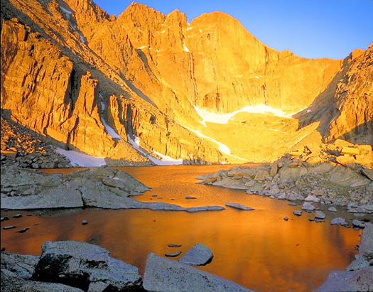Chasm Lake and Longs Peak - Rocky Mountain National Park by John Fielder