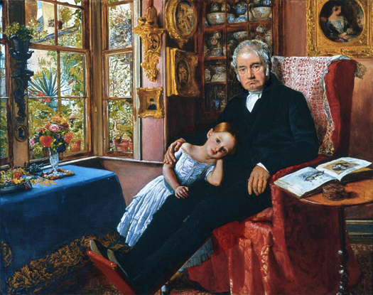 James Wyatt and his Granddaughter, Mary by John Everett Millais