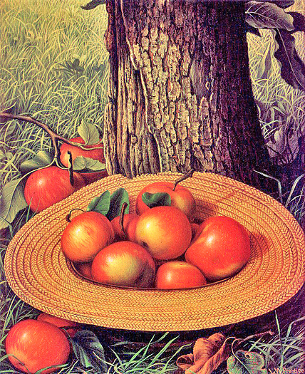 Apples, Hat, and Tree by Levi Wells Prentice