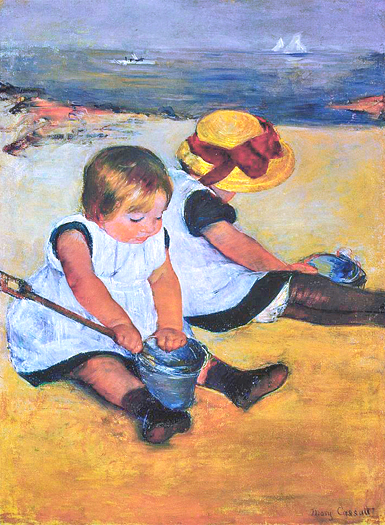 Children on the Beach by Mary Cassatt