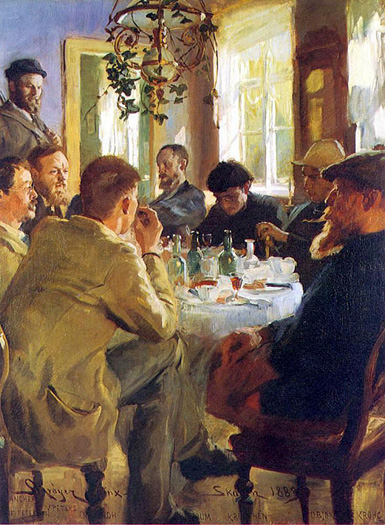 The Artists' Luncheon by Peter Severin Kroyer