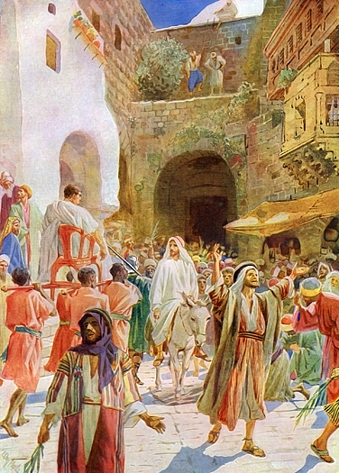 Jesus Enters Jerusalem by William Hole
