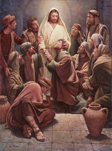 Christ with the apostles by Del Parson