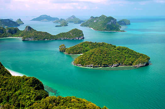 Landscape in a marine park in Thailand
