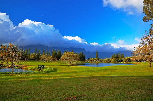 Princeville golf course on Kauai Hawaii.
