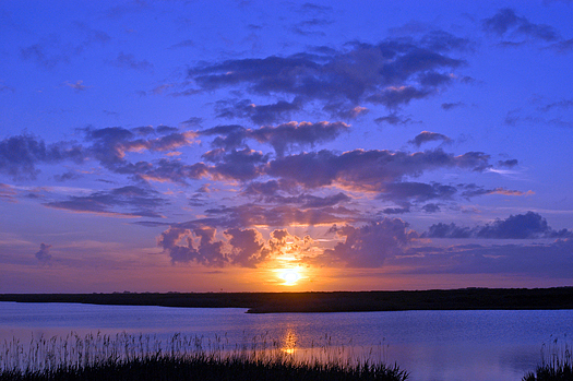Sunset over Hummock Pond, Nantucket