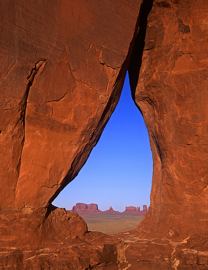 Teardrop Arch, located in Monument Valley Navajo Tribal Park, Utah.