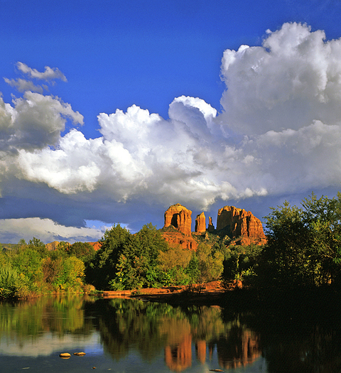 Cathedral Rock and Oak Creek near Sedona, Arizona.