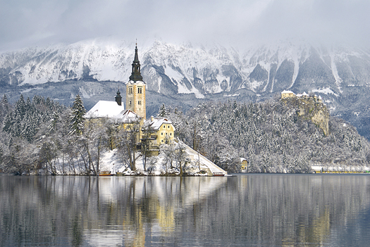 Lake Bled, number one tourist site in Slovenia. Europe.