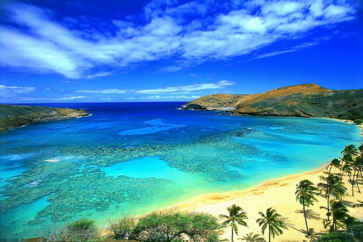 Hanauma Bay on the island of Oahu, Hawaii