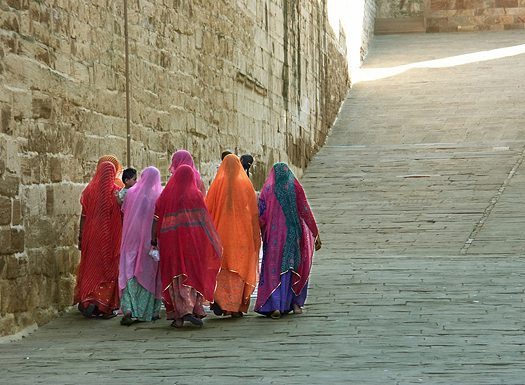 Indian ladies at Mehrangarh Fort,Jodhpur.