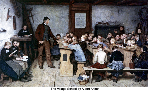 Die Dorfschule [The Village School] by Albert Anker