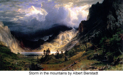 Storm in the mountains by Albert Bierstadt