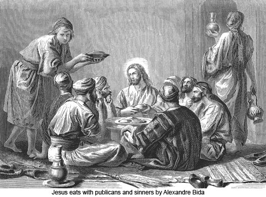 Jesus eats with publicans and sinners by Alexandre Bida