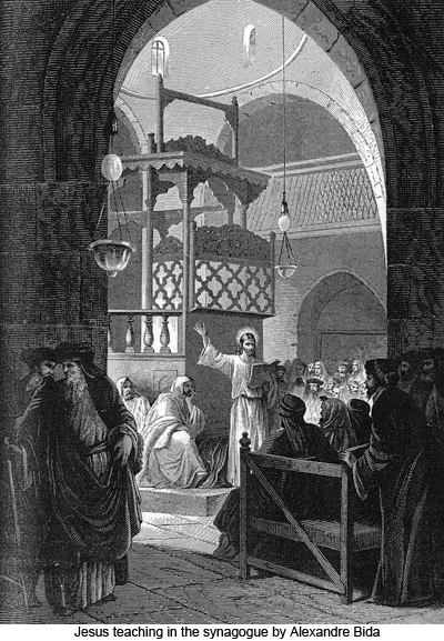 Jesus teaching in the synagogue by Alexandre Bida
