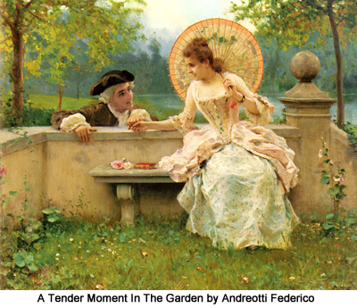 A Tender Moment In The Garden by Andreotti Federico