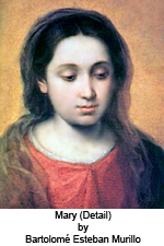 Mary (detail) by Bartolome Esteban Murillo