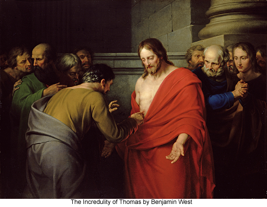 The Incredulity of Thomas by Benjamin West