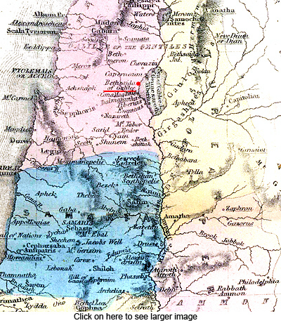 Bethsaida, map