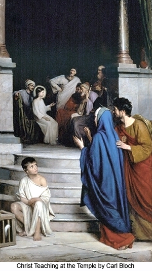 Christ Teaching at the Temple by Carl Bloch