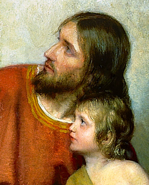 Christ with Child by Carl Bloch