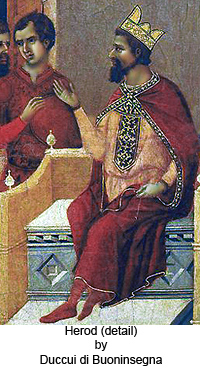 Herod (detail) by Duccui Buoninsegna