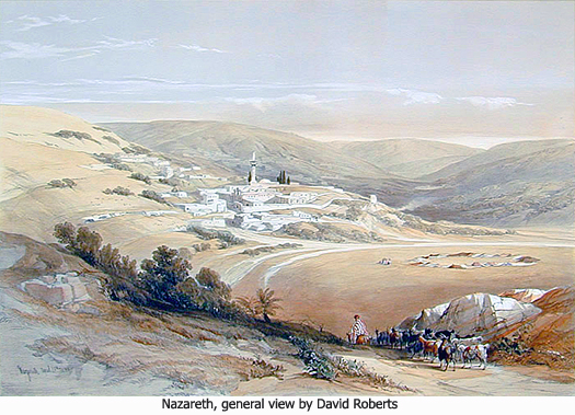 Nazareth, general view by David Roberts