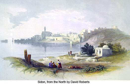 Sidon, from the North by David Roberts