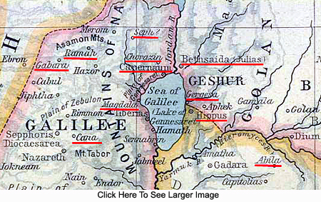 Map Showing the Area of the First Work of the Twelve Apostles