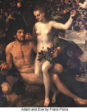 Adam and Eve by Frans Floris