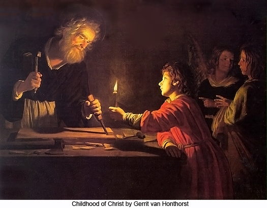 Childhood of Christ by Gerrit van Honthorst
