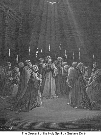 The Descent of the Holy Spirit by Gustave Doré