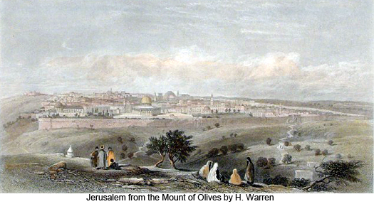 Jerusalem from the Mount of Olives by H. Warren