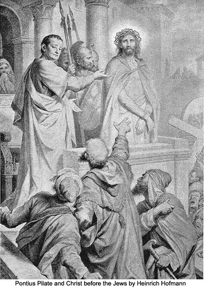 Pontius Pilate and Christ before the Jews by Heinrich Hofmann