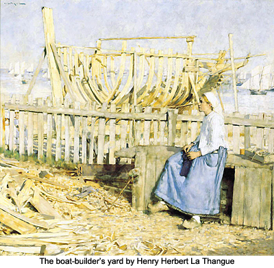 The boat-builder's yard by Henry Herbert La Thague